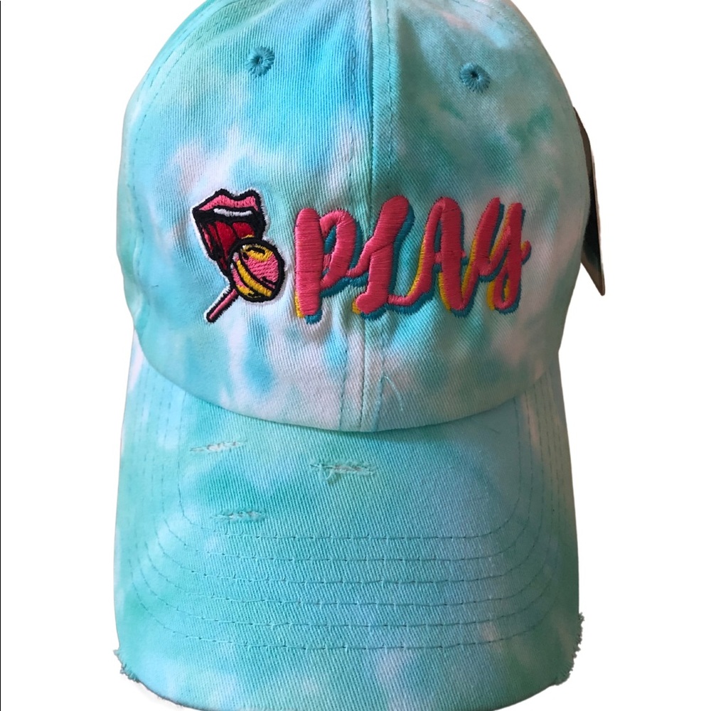 🦋 White/Blue Tie Dye Dad Hat! 🦋